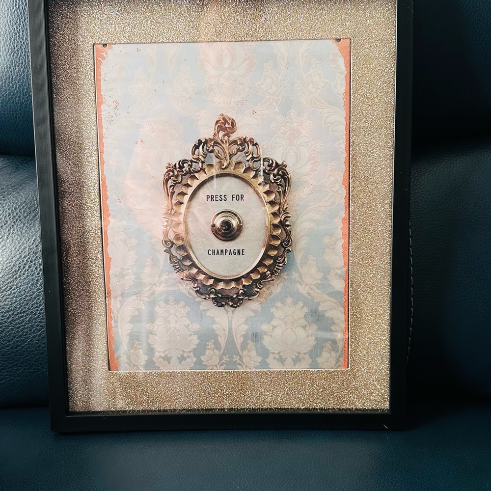 Vintage Style Champagne Button Wall Art